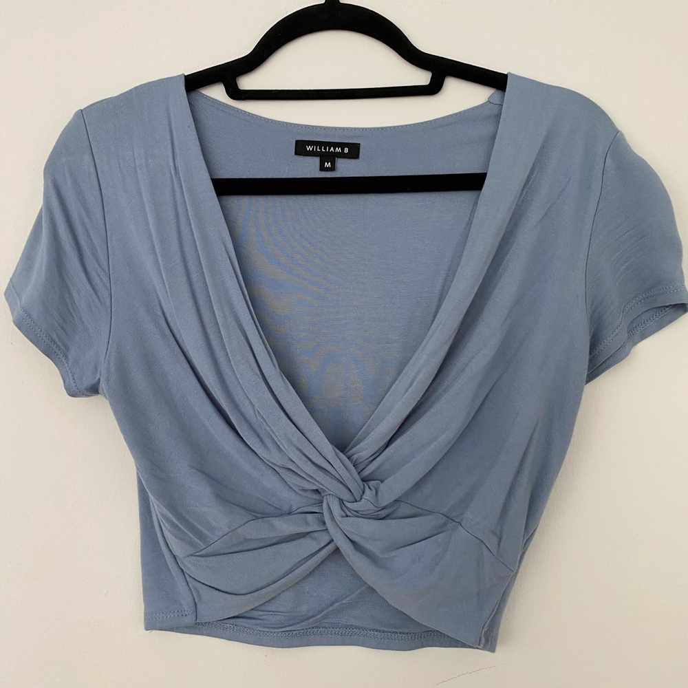 Blue crop top